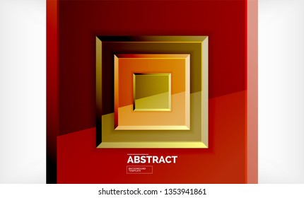 Geometric abstract background, modern square design. Vector