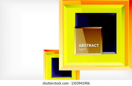 Fondo geométrico abstracto, diseño cuadrado moderno. Vector