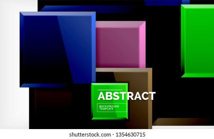 Geometric abstract background, modern square design. Vector