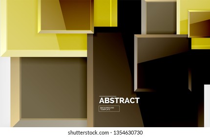 Geometric abstract background, modern square design. Vector