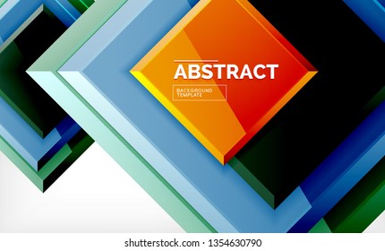 Fondo geométrico abstracto, diseño cuadrado moderno. Vector