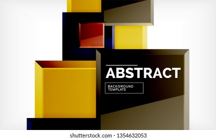Geometric abstract background, modern square design. Vector
