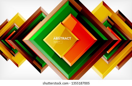 Fondo geométrico abstracto, diseño cuadrado moderno. Vector