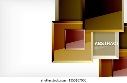 Geometric abstract background, modern square design. Vector