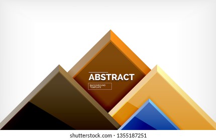 Geometrischer abstrakter Hintergrund, modernes quadratisches Design. Vektorgrafik