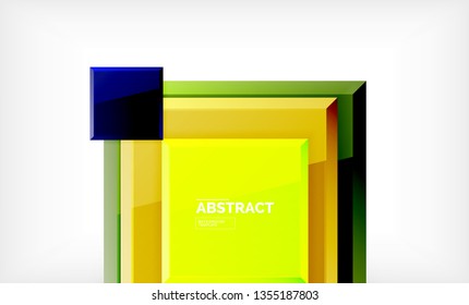 Geometric abstract background, modern square design. Vector