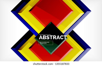 Geometric abstract background, modern square design. Vector