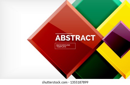Fondo geométrico abstracto, diseño cuadrado moderno. Vector