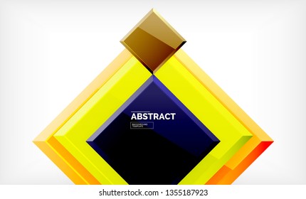 Fondo geométrico abstracto, diseño cuadrado moderno. Vector