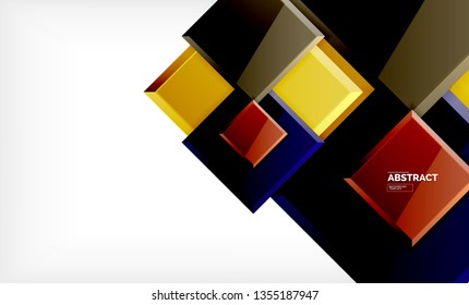Geometric abstract background, modern square design. Vector