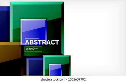 Fondo geométrico abstracto, diseño cuadrado moderno. Vector
