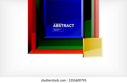 Geometric abstract background, modern square design. Vector