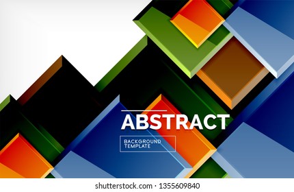 Geometric abstract background, modern square design. Vector