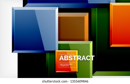 Geometric abstract background, modern square design. Vector
