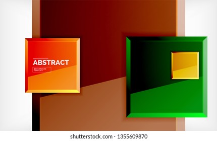 Geometric abstract background, modern square design. Vector