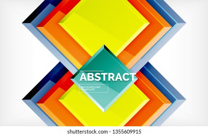 Fondo geométrico abstracto, diseño cuadrado moderno. Vector