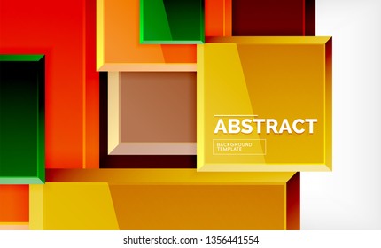 Geometrischer abstrakter Hintergrund, modernes quadratisches Design. Vektorgrafik