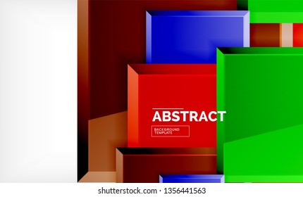 Geometric abstract background, modern square design. Vector