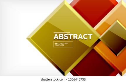 Geometric abstract background, modern square design. Vector