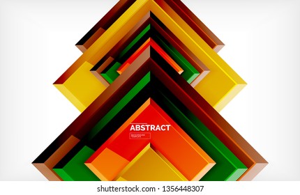 Geometric abstract background, modern square design. Vector