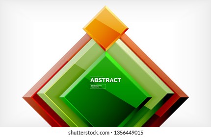 Geometric abstract background, modern square design. Vector