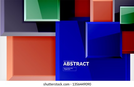 Geometric abstract background, modern square design. Vector