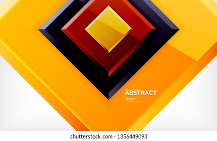 Geometrischer abstrakter Hintergrund, modernes quadratisches Design. Vektorgrafik