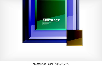 Fondo geométrico abstracto, diseño cuadrado moderno. Vector