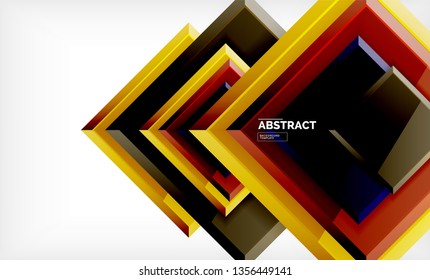 Geometric abstract background, modern square design. Vector