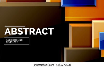 Geometrischer abstrakter Hintergrund, modernes quadratisches Design. Vektorgrafik