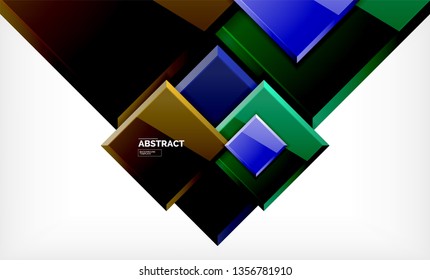 Fondo geométrico abstracto, diseño cuadrado moderno. Vector