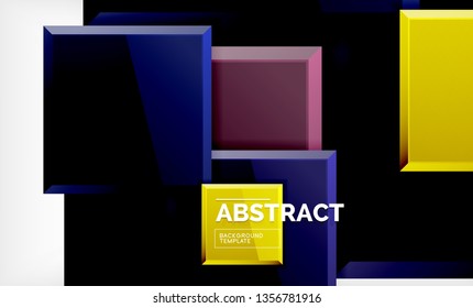 Geometric abstract background, modern square design. Vector