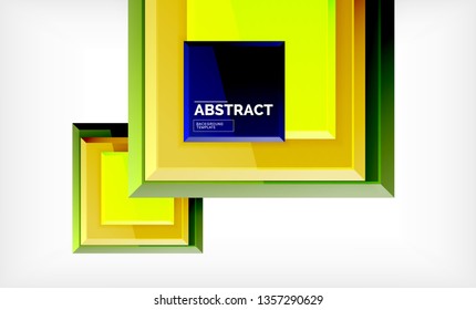 Geometric abstract background, modern square design. Vector