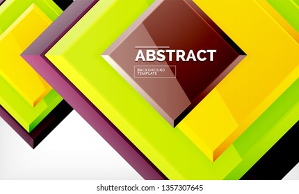 Geometric abstract background, modern square design. Vector