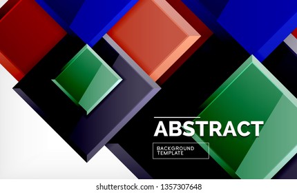 Geometric abstract background, modern square design. Vector