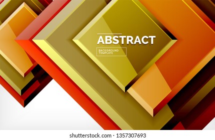 Fondo geométrico abstracto, diseño cuadrado moderno. Vector
