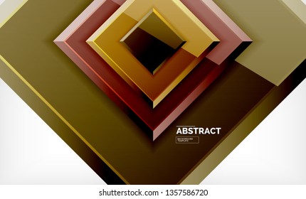 Fondo geométrico abstracto, diseño cuadrado moderno. Vector