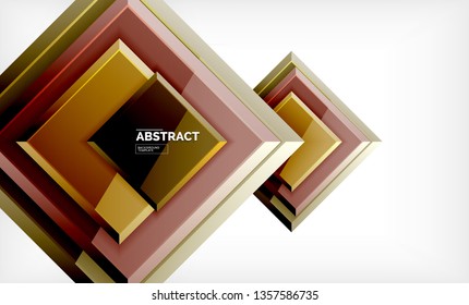 Geometric abstract background, modern square design. Vector