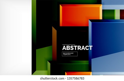 Geometric abstract background, modern square design. Vector
