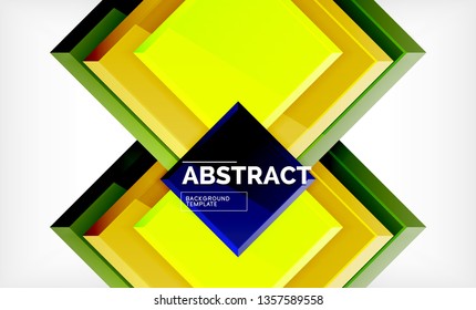 Geometric abstract background, modern square design. Vector