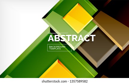 Fondo geométrico abstracto, diseño cuadrado moderno. Vector