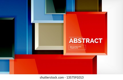 Fondo geométrico abstracto, diseño cuadrado moderno. Vector