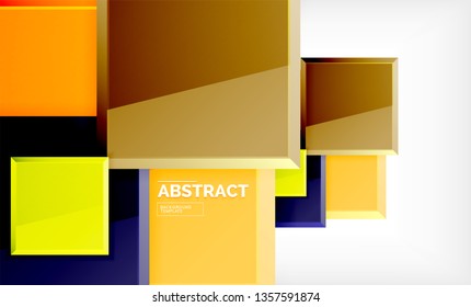 Geometric abstract background, modern square design. Vector