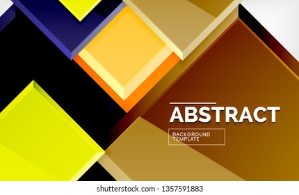 Fondo geométrico abstracto, diseño cuadrado moderno. Vector