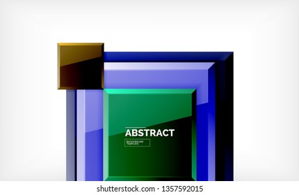 Fondo geométrico abstracto, diseño cuadrado moderno. Vector