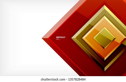 Fondo geométrico abstracto, diseño cuadrado moderno. Vector