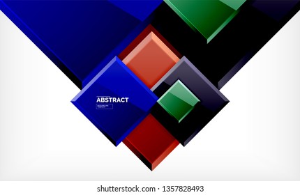 Fondo geométrico abstracto, diseño cuadrado moderno. Vector