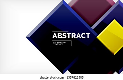 Geometric abstract background, modern square design. Vector