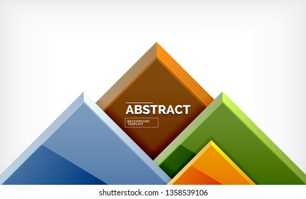 Geometrischer abstrakter Hintergrund, modernes quadratisches Design. Vektorgrafik