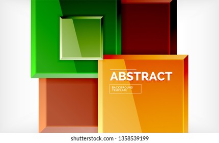 Fondo geométrico abstracto, diseño cuadrado moderno. Vector